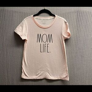 Rae Dunn light pink mom’s life short sleeve T-shirt